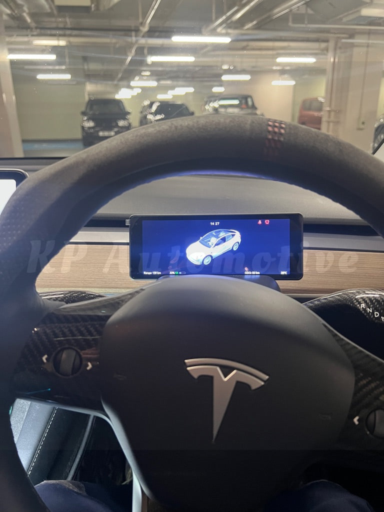 T6 CarPlay Steering Wheel Touchscreen Display for Tesla Model 3/Y with Front Camera